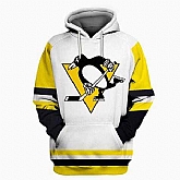 Penguins White All Stitched Hooded Sweatshirt,baseball caps,new era cap wholesale,wholesale hats